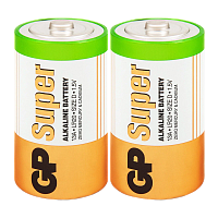 Батарейка GP Super LR20 D Shrink 2 Alkaline 1.5V (2/20/120) R