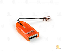 Картридер Smartbuy 710 USB2.0 microSD оранжевый (1/20)