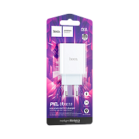 Сетевое З/У HOCO C97A 1USB/Type-C 20W QC3.0 белый (1/30/180) 