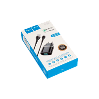 Сетевое З/У HOCO C12Q 1USB 3.0A QC3.0 черный (1/10/100) 