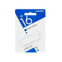 Флеш-накопитель Smartbuy Clue 16GB USB2.0 пластик белый 