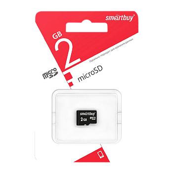 Карта памяти microSD Smartbuy 2GB Class4 10 МБ/сек без адаптера
