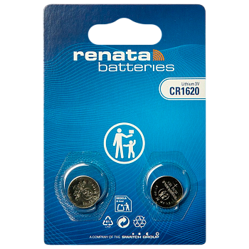 Батарейка Renata CR1620 BL2 Lithium 3V (2/20/200) 