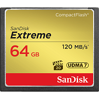 Карта памяти CF SanDisk EXTREME 64GB 800x 120 МБ/сек UDMA 7