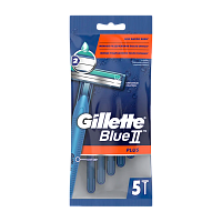 Бритва одноразовая Gillette "Blue II Plus" 2 лезвия ENG 5шт. (1/24) 