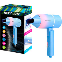 Фен Ergolux ELX-HD10-C13 1400W складная ручка голубой розовый (1/36) 