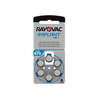 Батарейка Rayovac IMPLANT PRO+ ZA675 BL6 Zinc Air 1.45V (6/60/600)