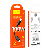 Кабель HOCO X96 Type-C (m)-Type-C (m) 1м 3.0A 100W ПВХ черный (1/31/310)