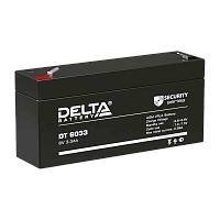 Аккумулятор свинцово-кислотный Delta DT 6033 6V 3.3Ah (1/20) 