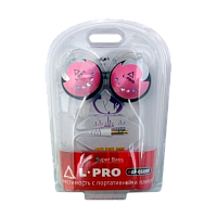 Наушники L-PRO AP Q 68 MP клипсы цвет pink10\120