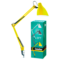 Светильник настольный Camelion KD-335 40W 230V E27 струбцина желтый (1/6)