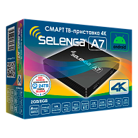 СМАРТ ТВ-приставка Selenga A7 Android 12 4К черный (1/20) 