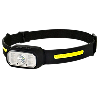 Фонарь налобный Облик 2070 3W 2ХРЕ+2COB+LED от аккумулятора черный в блистере