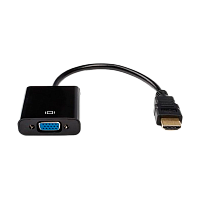 Переходник Atcom HDMI (m)-VGA (f) черный (1/5/250)