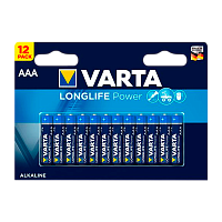 Батарейка Varta LONGLIFE POWER (HIGH ENERGY) LR03 AAA BL12 Alkaline 1.5V (4903) (12/240/54720) 