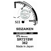 Батарейка SEIZAIKEN 362 (SR721SW) Silver Oxide 1.55V (1/10/100/1000)