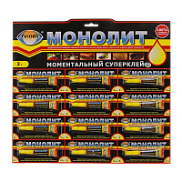 Супер-клей Aviora МОНОЛИТ ГЕЛЬ 3г BL12 (12/288)