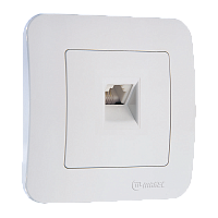 Розетка телефонная Makel Lillium Natural 1гн. белый 55014 (1/12)