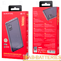 Внешний аккумулятор Borofone BJ15 10000mAh 3.0A 18W 2USB/Type-C черный (1/40)