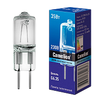 Лампа галогенная Camelion JD G6.35 35W 2800К 220-240V капсула прозрачная (1/5/100)