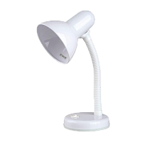 Светильник настольный Camelion KD-301 40W 230V E27 на основании 1.7м белый (1/12)