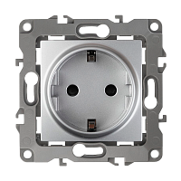 Розетка ЭРА 12-2101-03 1гн. 16A С/З алюминий (1/10/100)