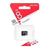 Карта памяти microSD Smartbuy 8GB Class10 10 МБ/сек без адаптера