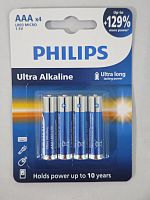 Батарейка Philips ULTRA LR03 AAA BL4 Alkaline 1.5V
