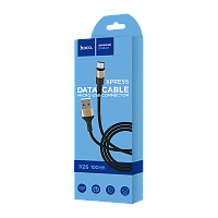 Кабель HOCO X26 USB (m)-microUSB (m) 1м 2.0A нейлон черный золотой (1/30/300)