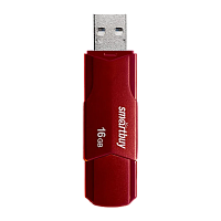 Флеш-накопитель Smartbuy Clue 16GB USB2.0 пластик бургунди 