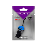 Картридер Smartbuy 711 USB2.0 microSD голубой 