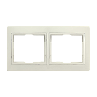 Рамка Smartbuy 2-местная горизонтальная бежевая "Венера"