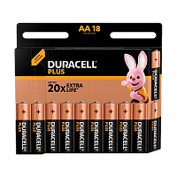 Батарейка Duracell Plus LR6 AA BL18 Alkaline 1.5V (18/180/17100) 