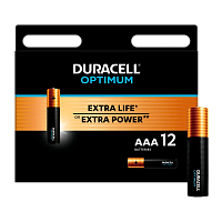 Батарейка Duracell Optimum LR03 AAA BL12 Alkaline 1.5V (12/96) 