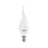 Лампа светодиодная Camelion CW35 E14 5.5W 3000К 172-265V свеча на ветру матовая