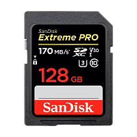 Карта памяти SD SanDisk Extreme Pro 128GB Class10 UHS-I (U3) 95 МБ/сек V30