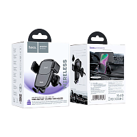 Держатель автомобильный HOCO HW1 pro в воздуховод QC3.0 черный (1/12/120)