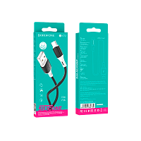 Кабель Borofone BX79 USB (m)-Lightning (m) 1.0м 2.4A силикон черный (1/360)
