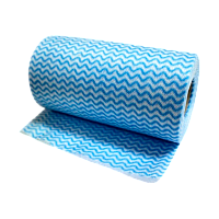 Салфетка Рыжий кот 25х30см 30шт. вискоза,полиэстер  с перфорацией в рулоне голубой (1/20)