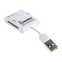 Картридер Smartbuy 713 USB2.0 SD/microSD/MS/M2 белый (1/5)