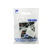 ТВ-Антенна комнатная Уралка УР-3М активная без питания DVB-T/T2