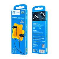 Наушники внутриканальные GFPower M16 с микр. черный (1/200/800)