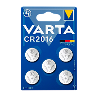 Батарейка Varta ELECTRONICS CR2016 BL5 Lithium 3V (6016) (5/50/500) 