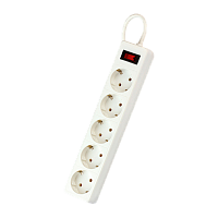 Сетевой фильтр Smartbuy SBSP 5р.С/З 10A 1.8м белый (1/45)