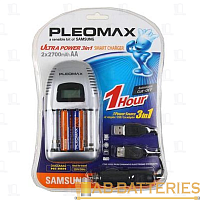 З/У для аккумуляторов Pleomax 1012 ULTRA POWER AA/AAA 2 слота +2AA 2700mAh
