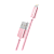 Кабель HOCO X2 USB (m)-Lightning (m) 1.0м 2.1A нейлон розовое золото (1/30/300)