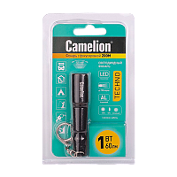 Фонарь ручной Camelion LED51532 1W LED от батареек 1хААA 3 режима+ZOOM черный (1/6/36)