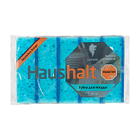 Губка для посуды Leonord "Lasur" 100х70х33мм 5шт. голубой (1/30)