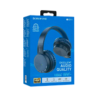 Наушники полноразмерные Borofone BO11 bluetooth 5.0 с микр. синий (1/24)