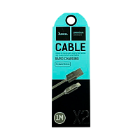Кабель HOCO X2 USB (m)-Lightning (m) 1м 2.1A нейлон серый (1/30/300)